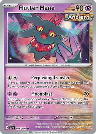 Flutter Mane 096 - Reverse Holofoil SV08 Surging Sparks - Uncommon