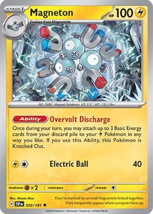 Magneton 059- SV08 Surging Sparks Reverse Holofoil