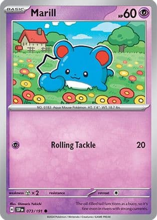 Marill 073- SV08 Surging Sparks Reverse Holofoil