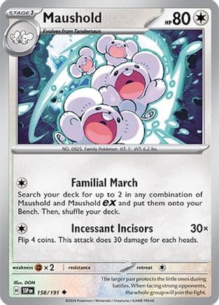Maushold 158- SV08 Surging Sparks Reverse Holofoil