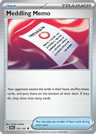 Meddling Memo 181- SV08 Surging Sparks Reverse Holofoil