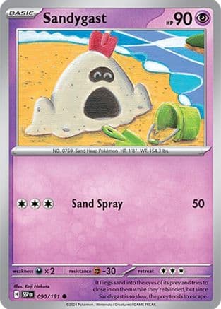 Sandygast 090 - Reverse Holofoil SV08 Surging Sparks - Common