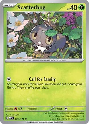Scatterbug 005- SV08 Surging Sparks Reverse Holofoil