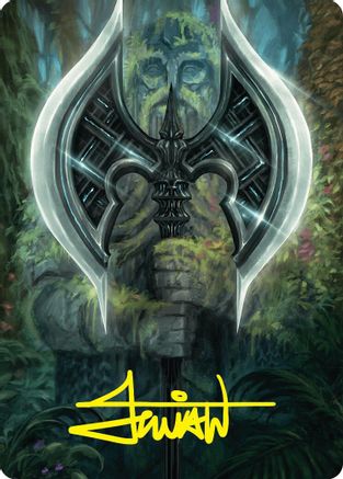 Leyline Axe Art Card (18/54) (Gold-Stamped Signature) (-049) - Art Series: Foundations