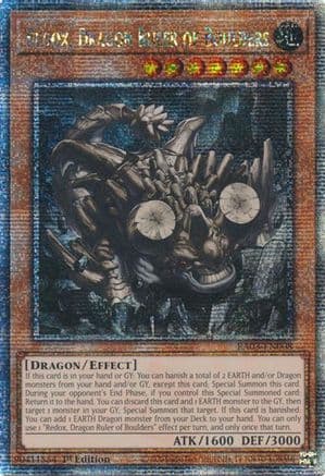 Redox, Dragon Ruler of Boulders (Quarter Century Secret Rare) (RA03-EN008) - Quarter Century Bonanza 1st Edition