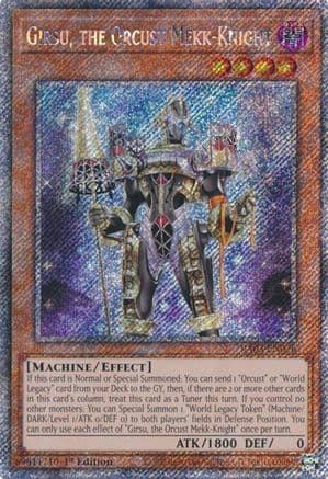 Girsu, the Orcust Mekk-Knight (Platinum Secret Rare) (RA03-EN026) - Quarter Century Bonanza 1st Edition