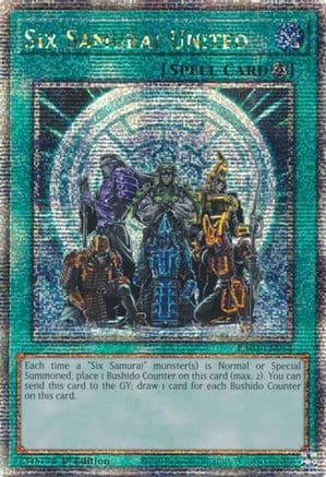 Six Samurai United (Quarter Century Secret Rare) (RA03-EN054) - Quarter Century Bonanza 1st Edition