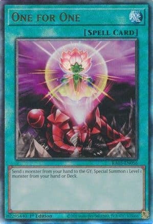 One for One (PUR) (RA03-EN056) - Quarter Century Bonanza 1st Edition
