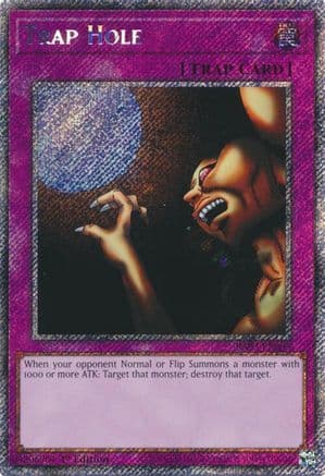 Trap Hole (Platinum Secret Rare) (RA03-EN085) - Quarter Century Bonanza 1st Edition