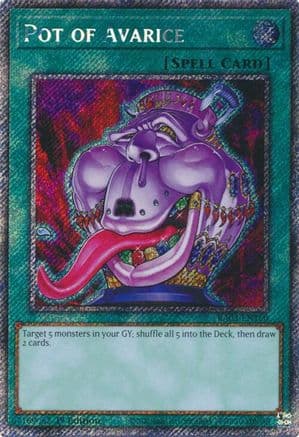 Pot of Avarice (Platinum Secret Rare) (RA03-EN160) - Quarter Century Bonanza 1st Edition