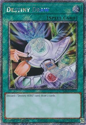 Destiny Draw (Platinum Secret Rare) (RA03-EN173) - Quarter Century Bonanza 1st Edition