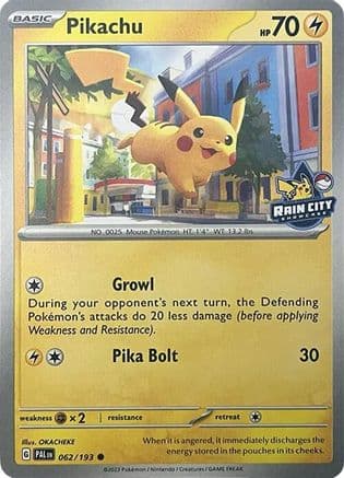 Pikachu (Rain City Showcase) 062- Miscellaneous Cards & Products