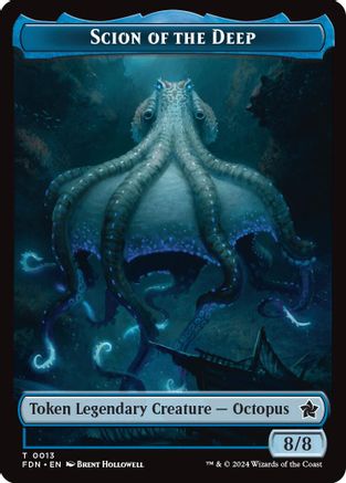 Scion of the Deep // Koma's Coil Doubled-Sided Token (-13 // 11) - Foundations Foil
