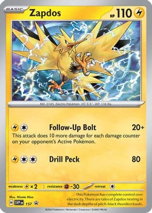 Zapdos 157- SV Scarlet & Violet Promo Cards Holofoil