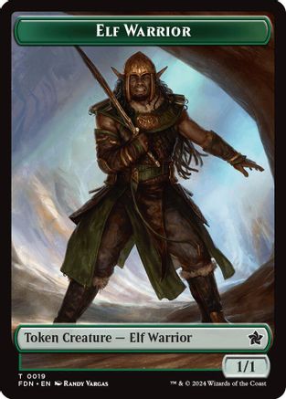 Elf Warrior // Rat (0030) Double-Sided Token (-19 // 30) - Foundations