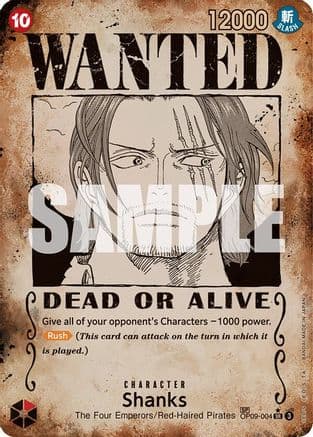 Shanks (004) (Wanted Poster) (EMPERORS IN THE NEW WORLD) Foil