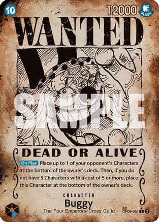 Buggy (051) (Wanted Poster) (EMPERORS IN THE NEW WORLD) Foil