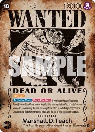 Marshall.D.Teach (093) (Wanted Poster) (EMPERORS IN THE NEW WORLD) Foil