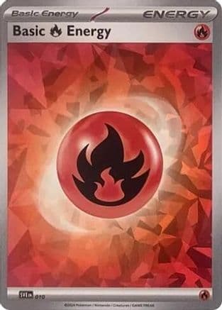 Basic Fire Energy (Cracked Ice Holo) 010- SVE Scarlet & Violet Energies Holofoil