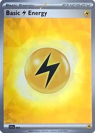 Basic Lightning Energy (Cracked Ice Holo) 012- SVE Scarlet & Violet Energies Holofoil