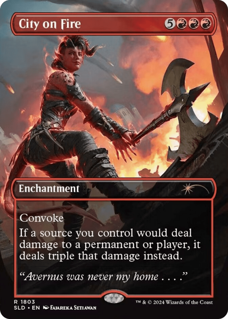 City on Fire (SLD-1803) - Secret Lair Drop (Borderless) Foil