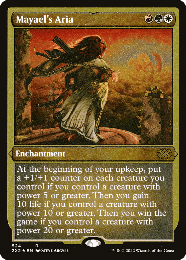 Mayael's Aria (2X2-524) - Double Masters 2022 Etched Foil