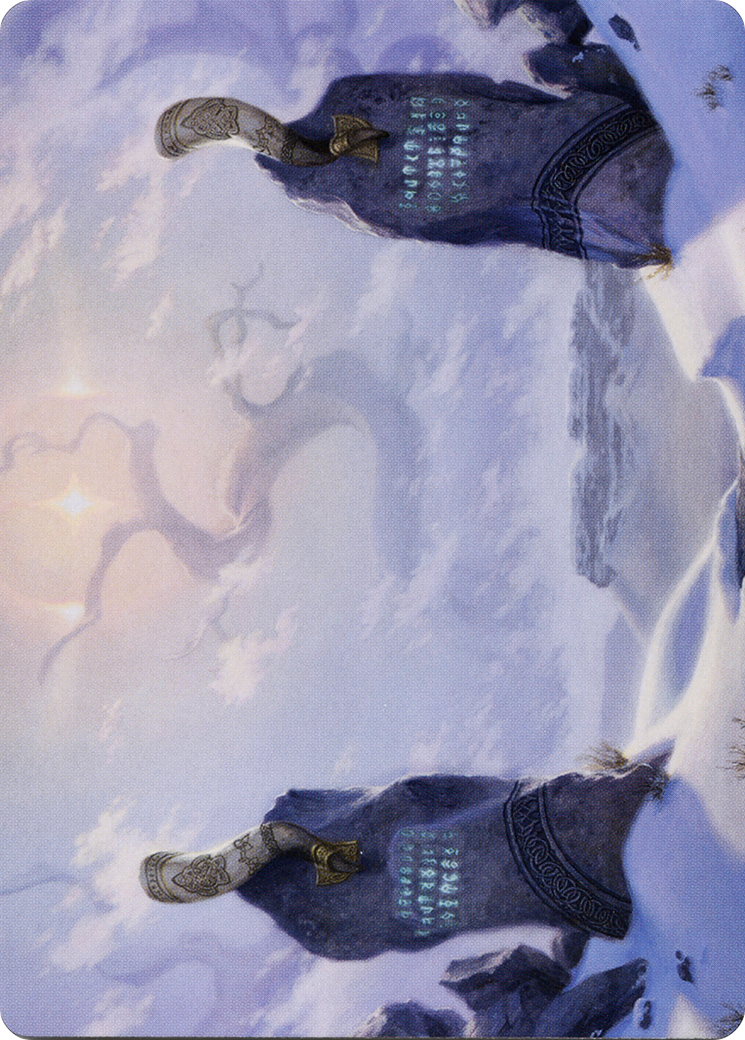 Snow-Covered Plains // Snow-Covered Plains (AKHM-074) - Kaldheim Art Series (Borderless)