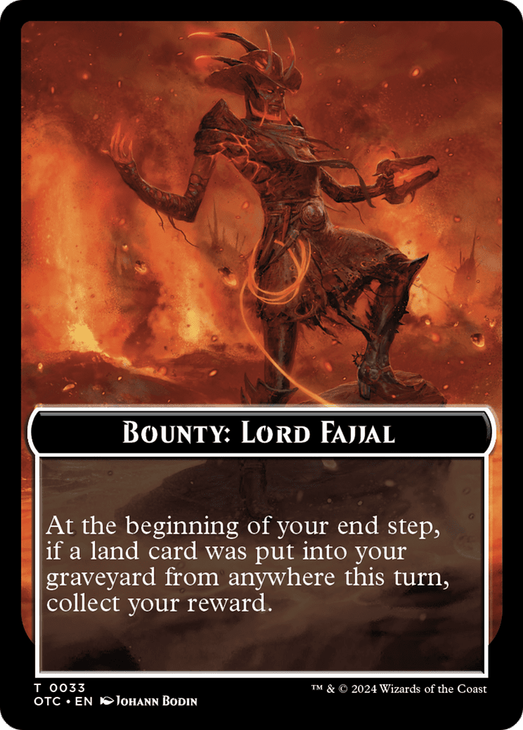 Bounty: Lord Fajjal // Wanted! (TOTC-033) - Outlaws of Thunder Junction Commander Tokens