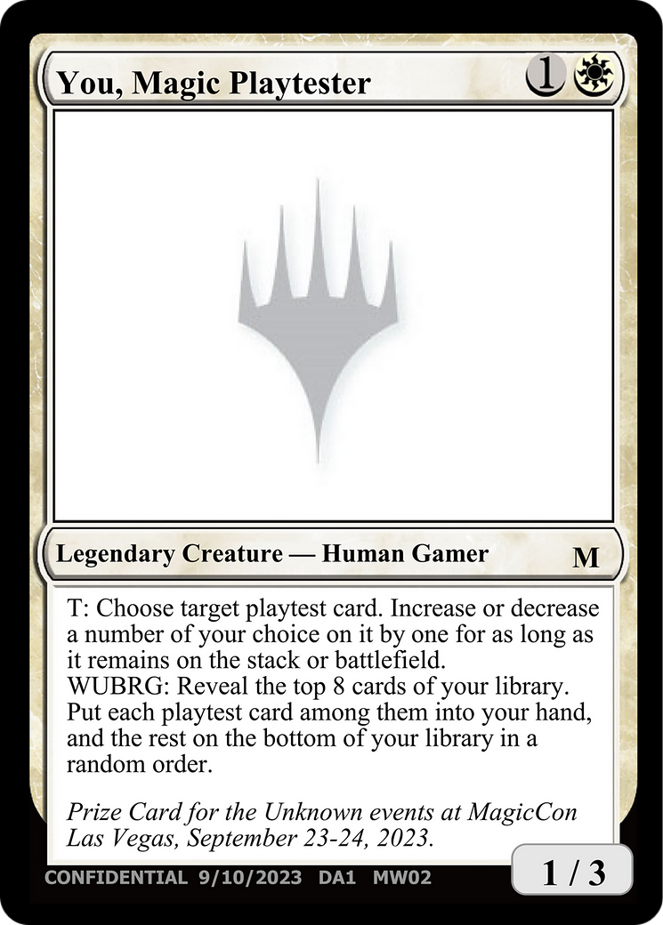 You, Magic Playtester (DA1-MW02) - Unknown Event