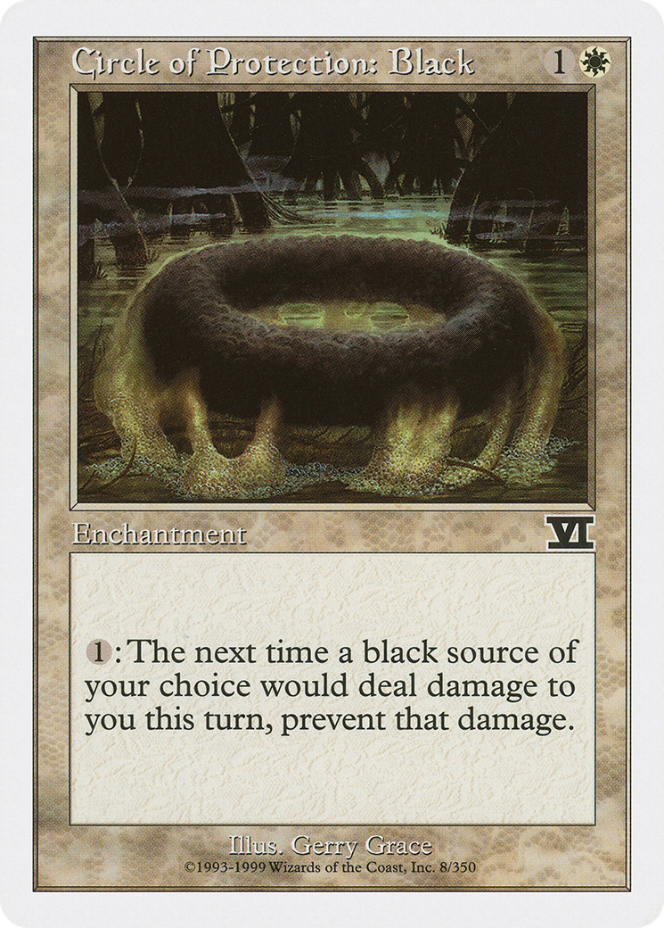 Circle of Protection: Black (6ED-008) - Classic Sixth Edition