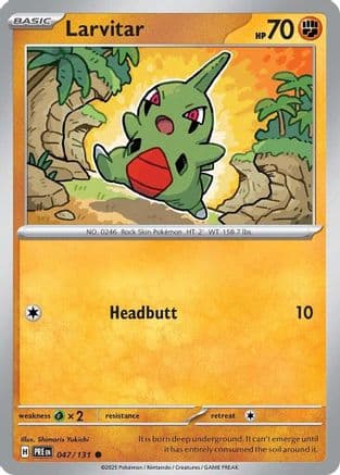 Larvitar 047- SV Prismatic Evolutions Reverse Holofoil