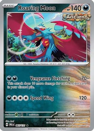 Roaring Moon 065- SV Prismatic Evolutions Reverse Holofoil
