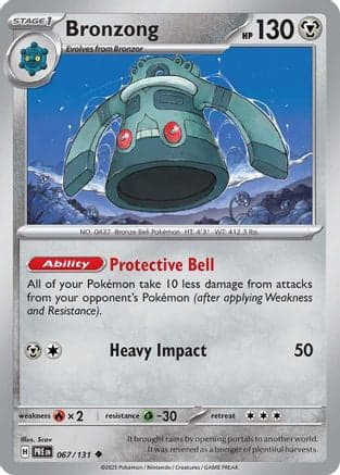 Bronzong 067- SV Prismatic Evolutions Reverse Holofoil