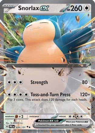Snorlax ex 076- SV Prismatic Evolutions Holofoil
