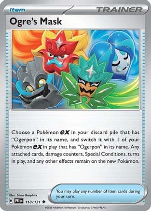 Ogre's Mask 118- SV Prismatic Evolutions Reverse Holofoil