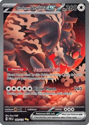 Bloodmoon Ursaluna ex 168- SV Prismatic Evolutions Holofoil