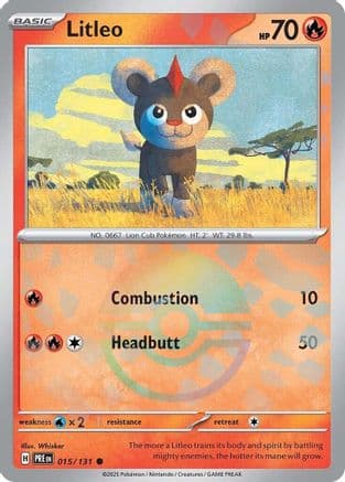 Litleo (Poke Ball Pattern) 015- SV Prismatic Evolutions Holofoil