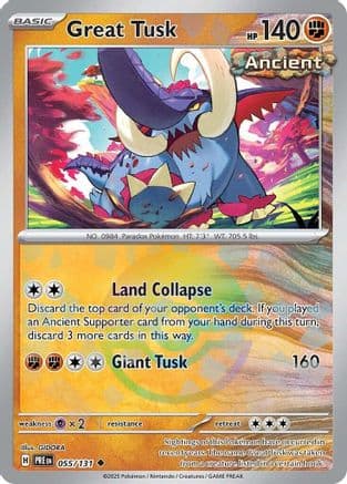 Great Tusk (Poke Ball Pattern) 055- SV Prismatic Evolutions Holofoil