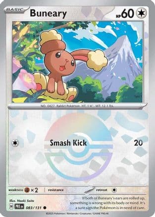 Buneary (Poke Ball Pattern) 083- SV Prismatic Evolutions Holofoil