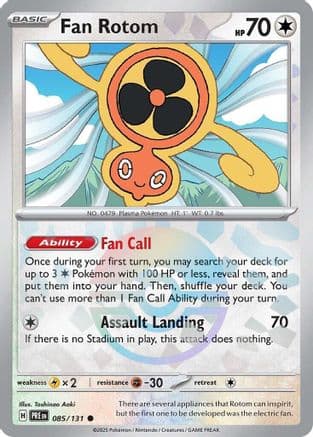 Fan Rotom (Poke Ball Pattern) 085 - Holofoil SV Prismatic Evolutions - Common