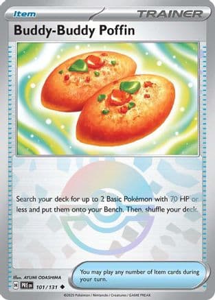 Buddy-Buddy Poffin (Poke Ball Pattern) 101- SV Prismatic Evolutions Holofoil