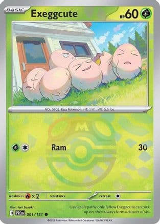 Exeggcute (Master Ball Pattern) 001- SV Prismatic Evolutions Holofoil