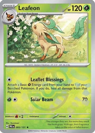 Leafeon (Master Ball Pattern) 005- SV Prismatic Evolutions Holofoil
