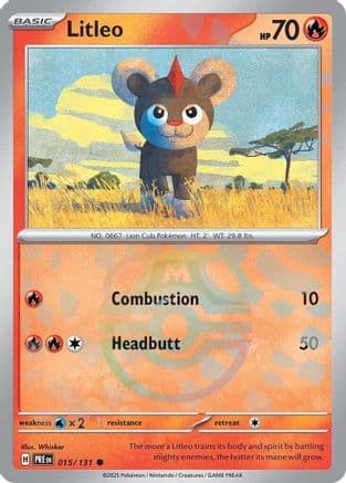 Litleo (Master Ball Pattern) 015- SV Prismatic Evolutions Holofoil
