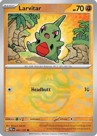 Larvitar (Master Ball Pattern) 047- SV Prismatic Evolutions Holofoil