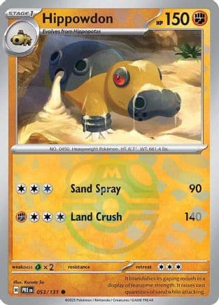 Hippowdon (Master Ball Pattern) 053- SV Prismatic Evolutions Holofoil