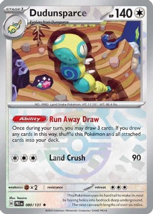 Dudunsparce (Master Ball Pattern) 080- SV Prismatic Evolutions Holofoil