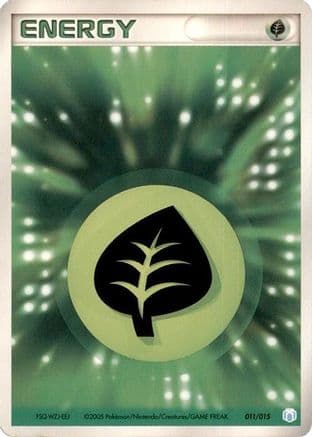Basic Grass Energy - 011/015 (011/015) (Japanese) - Gift Box Mew Lucario Crawdaunt Quarter Deck