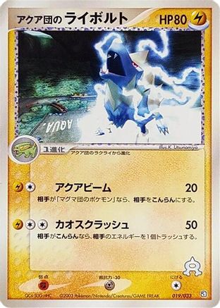 Team Aqua's Manectric (019/033) (Japanese) - Aqua Deck Kit Unlimited