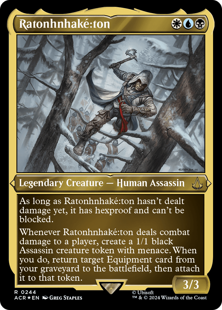 Ratonhnhaké꞉ton (ACR-244) - Assassin's Creed Etched Foil